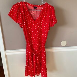 Ann Taylor Factory Red Polka Dot Mini Dress